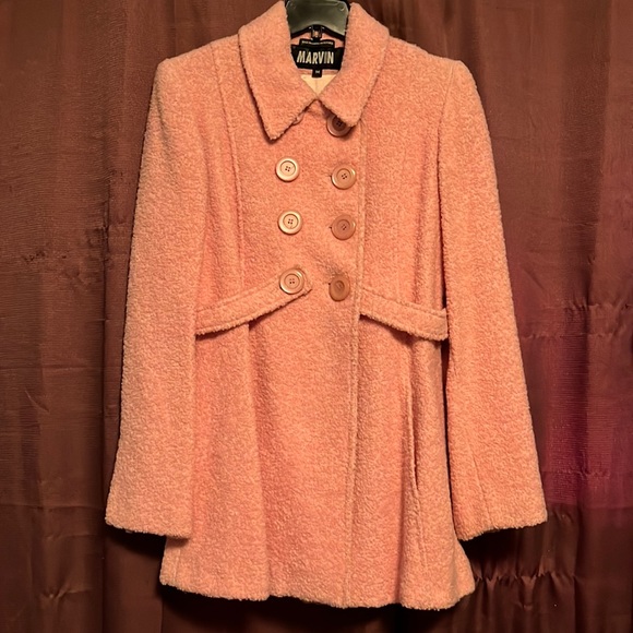 Marvin Richards Jackets & Blazers - Marvin Richards Pink Pea Coat